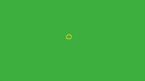 Animation loop video cartoon effect element clap on green screen background