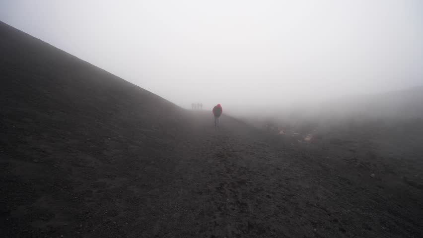 Etna volcano, cloudy day, Italy, Sicily