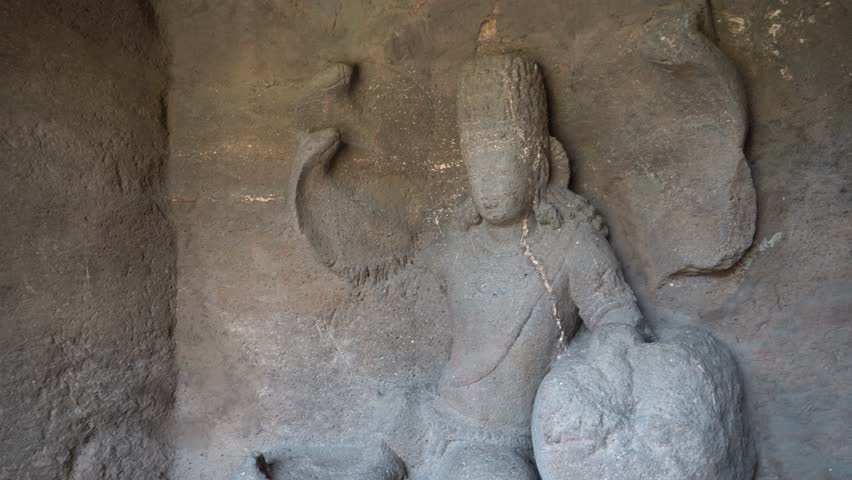 Exterior view of Ajanta Caves is UNESCO World Heritage Site, Carved in the rock as large caves, Maharashtra, Aurangabad, India