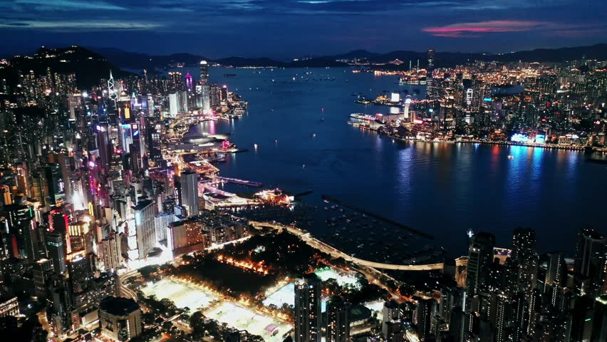 Hong Kong city at night
