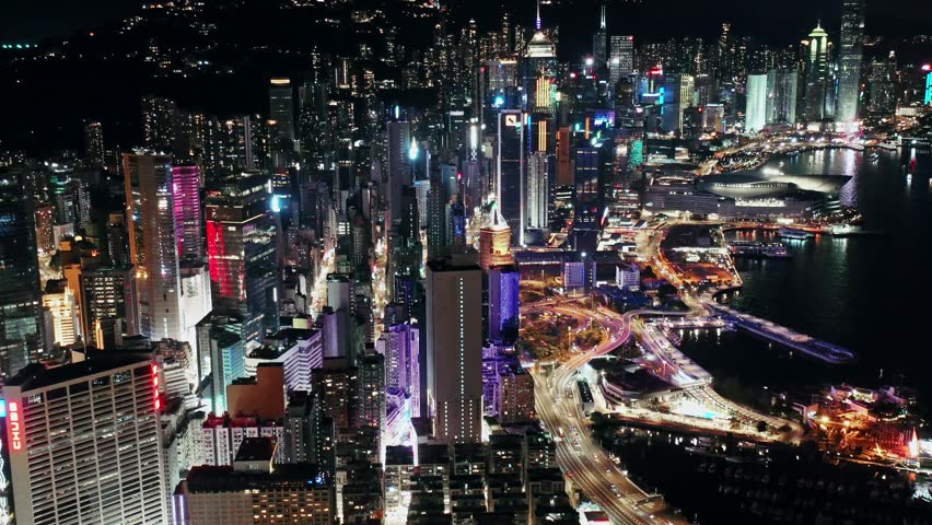 Hong Kong city at night