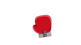 animated video of the boxing glove icon.4k video quality