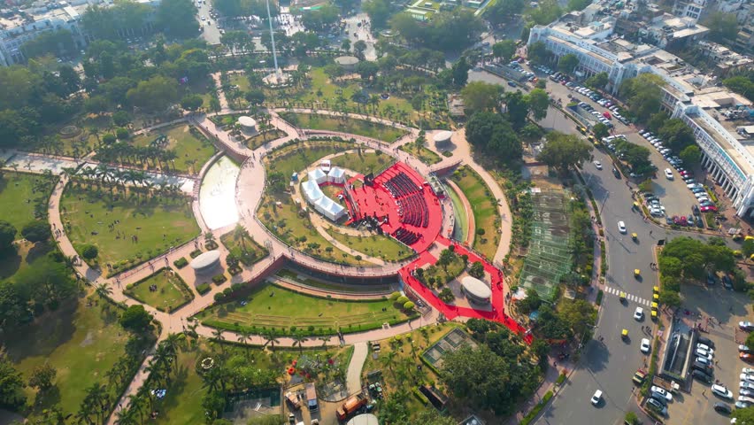 New Delhi Connaught Place Aerial View	