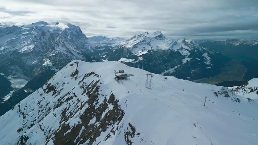 Winter skiing in Hasliberg Meiringen, Bernese Oberland, Switzerland