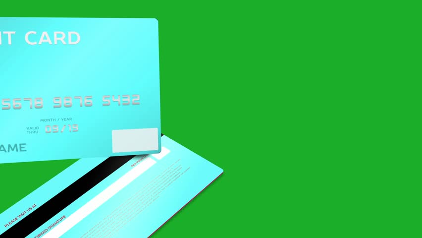Credit Card 3D Animation Green Screen 4K - Modern Banking Concept, Debit ATM Card 3D Rendered Animation. Royalty-Free Stock Footage #3403133249