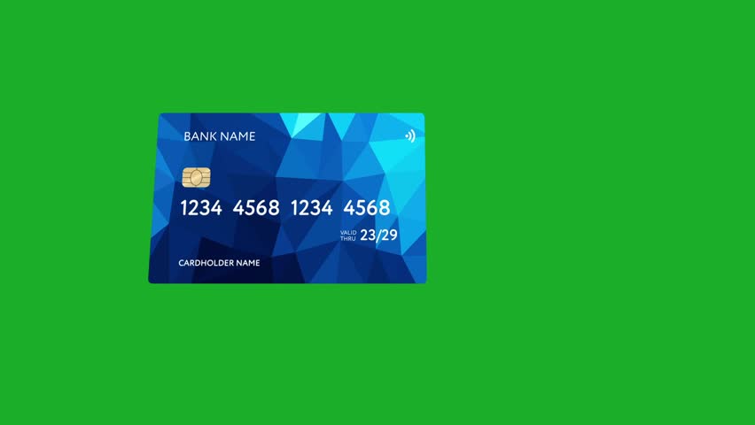 Credit Card 3D Animation Green Screen 4K - Modern Banking Concept, Debit ATM Card 3D Rendered Animation. Royalty-Free Stock Footage #3403133261