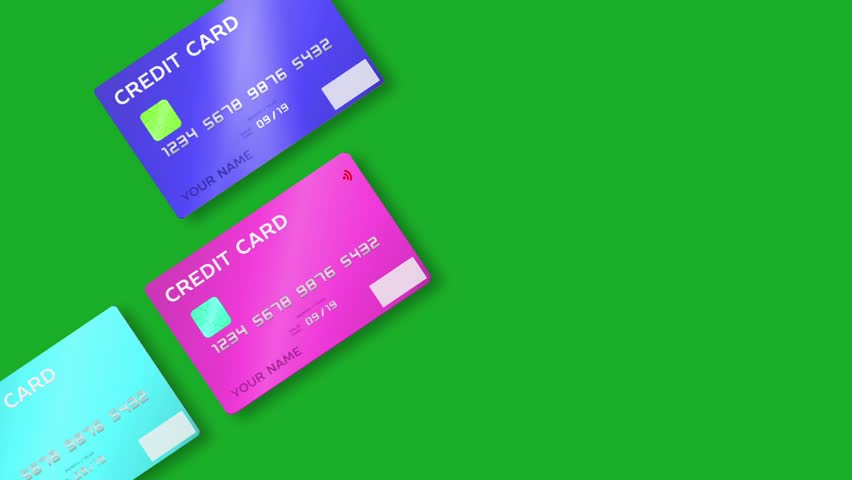 Credit Card 3D Animation Green Screen 4K - Modern Banking Concept, Debit ATM Card 3D Rendered Animation. Royalty-Free Stock Footage #3403133289