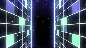 Retro Sci-Fi Background Futuristic Grid landscape of the 80`s. Digital Cyber Surface. Suitable for design in the style of the 1980`s. - Powered by Shutterstock - Get 15% off with code: PIKWIZARD15