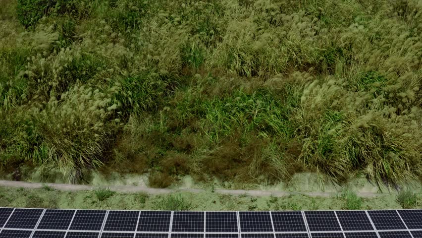 Large solar farm renewable energy Royalty-Free Stock Footage #3403234957