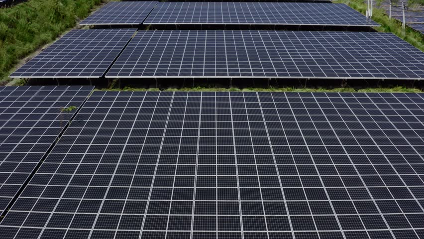 Large solar farm renewable energy Royalty-Free Stock Footage #3403235139