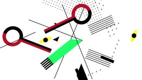 animation - abstract minimalist geometric background 