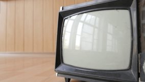 Old Vintage Color Television Set. Retro Tv