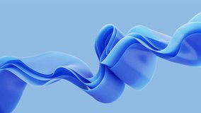 looping 3d animation, abstract blue background, elastic ribbons layers floating in slow motion. Minimalist fashion intro - Powered by Shutterstock - Get 15% off with code: PIKWIZARD15