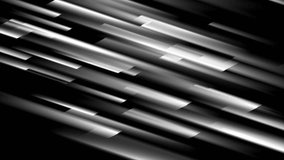 Black and white smooth stripes abstract concept tech background. Seamless looping geometric motion design. Video animation Ultra HD 4K 3840x2160