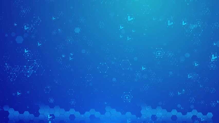 4K Futuristic medical, healthcare technology Animation Background for design Medical, Chemistry medical background with molecules and atoms. science and research healthcare. 3D Illustration - Powered by Shutterstock - Get 15% off with code: PIKWIZARD15