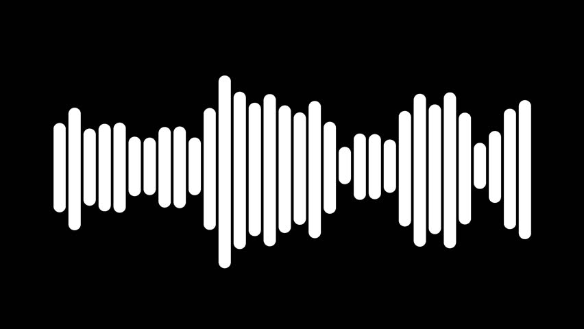 Minimalist loop waveform audio isolated on transparent background. Visualization sound graphic element. Audio spectrum animation for audio technology. Royalty-Free Stock Footage #3403741553