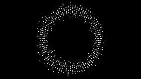 Circular Dots Audio Spectrum Music Visualizer Loop isolated on transparent background. Visualization sound loop circle graphic element. Audio spectrum animation for audio technology. Sound wave loop. - Powered by Shutterstock - Get 15% off with code: PIKWIZARD15