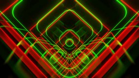 Green and Red Hypnotic Abstract Moving Background VJ Loop in 4K