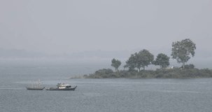 Unedited 4K resolution video of beautiful kaptai lake,Rangamati,Bangladesh.