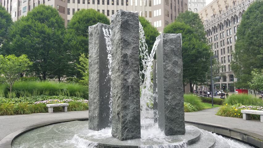 Steel Plaza Fountain in downtown Pittsburgh