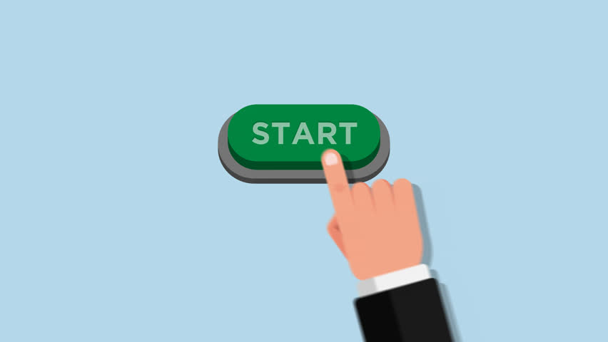 Start animation button in green color, animation button for web marketing design. Flat deign. Social media element - Powered by Shutterstock - Get 15% off with code: PIKWIZARD15