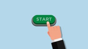 Start animation button in green color, animation button for web marketing design. Flat deign. Social media element - Powered by Shutterstock - Get 15% off with code: PIKWIZARD15