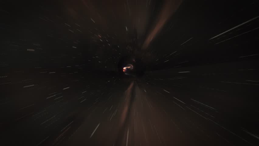 Wormhole Through Cosmic Space Loop - Animation