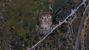 4K Bird's-Eye View of the ancient city in Cyprus. 4K drone video from the ancient city of Kourion in Cyprus.