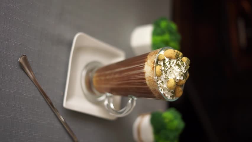 delicious drink made from nuts vertical video