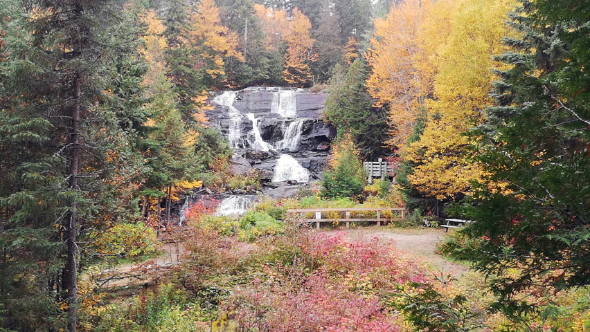 The « chute au rats » (Rats Waterfall) in the St Zenon sector of the Mont-Tremblant National Park (Saint-Zenon, Quebec, Canada)