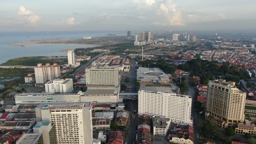 Aerial photography Dataran Pahlawan Melaka ,Hatten Hotel Melaka, morning 2022 Royalty-Free Stock Footage #3404330537