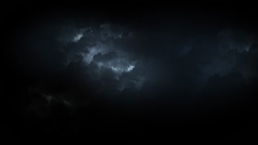 Lightning flashes through dark storm clouds. Black clouds before the thunderstorm. Perfect for rainy VFX compositions. Royalty-Free Stock Footage #3404367571