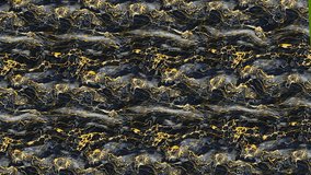 Slow motion black gold animated background abstract
