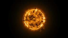 The sun in space, video