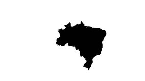 Animated video of Brazil's map icon