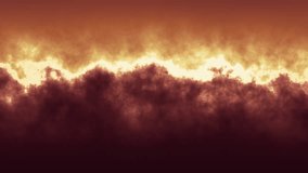 fiery orange Cloud turbulence soft abstract animation background - new unique quality colorful joyful motion natural effect wave dynamic holiday science sky video footage
