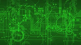 Green Motherboard Canvas - Background Animation Loop