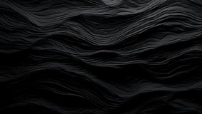 Abstract background black textured Animated wave video motion loop 
