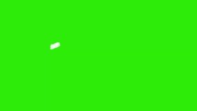 Hand Drawn Doodle Arrow Animation pack. Sketch handmade swipe up symbol on green screen background.