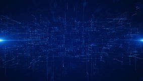 Digital cyber wave cyberspace lines network, big data, data center, virtual space server, internet, speed hologram blocks, ai light grid, info concept lines nodes. Big data digital. 3D Illustration - Powered by Shutterstock - Get 15% off with code: PIKWIZARD15