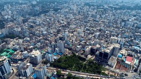 
City of Minarets and Markets An Aerial Symphony of Life in Dhaka