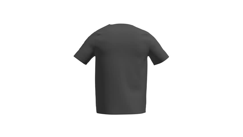 T-shirt mockup, isolated, looped rotation, 3d rendering. Empty classic t shirt with sleeve mock up. Royalty-Free Stock Footage #3405248433