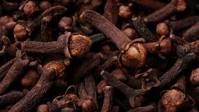 Zoom frame spice whole cloves rotate. Spice cloves 
