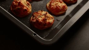Delicious Baked Potatoes with Toppings - Appetizer Party Close-Up