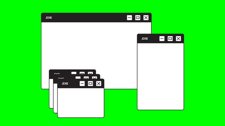 green screen error tab.  animated videos