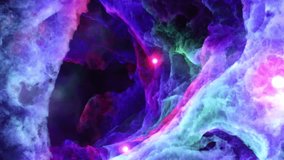 Beautiful travel in deep space. vertical video
