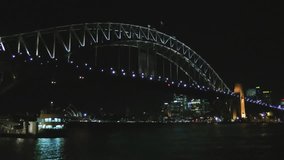 Time-lapse video of Sydney Harbor Bridge at Night