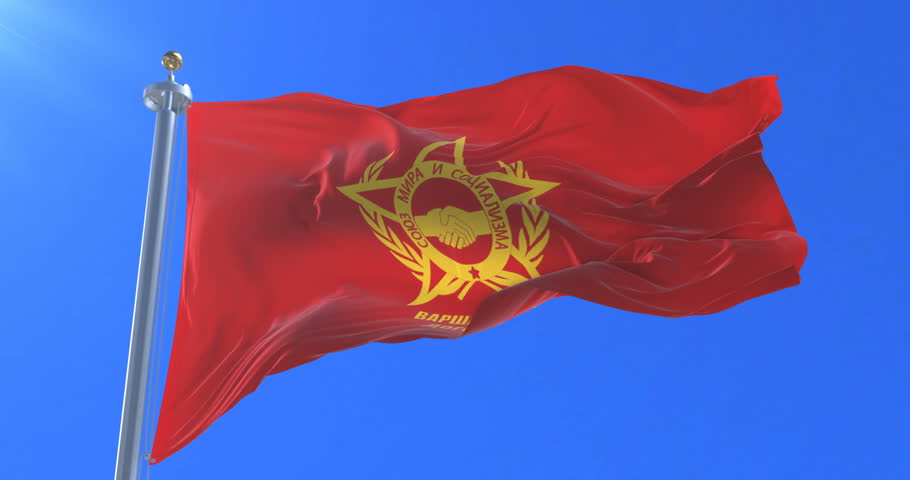Warsaw Pact Flag Waving At Stock