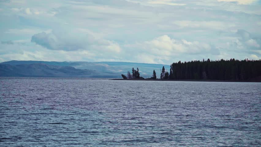  Yellowstone Lake and shoreline inside Yellowstone National Park