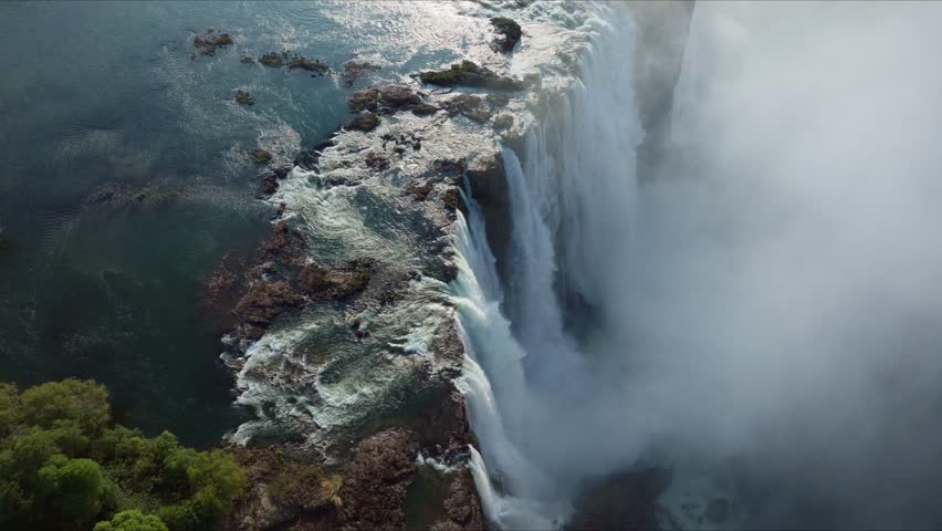 Victoria Falls Zimbabwe aerial view 4K 07
